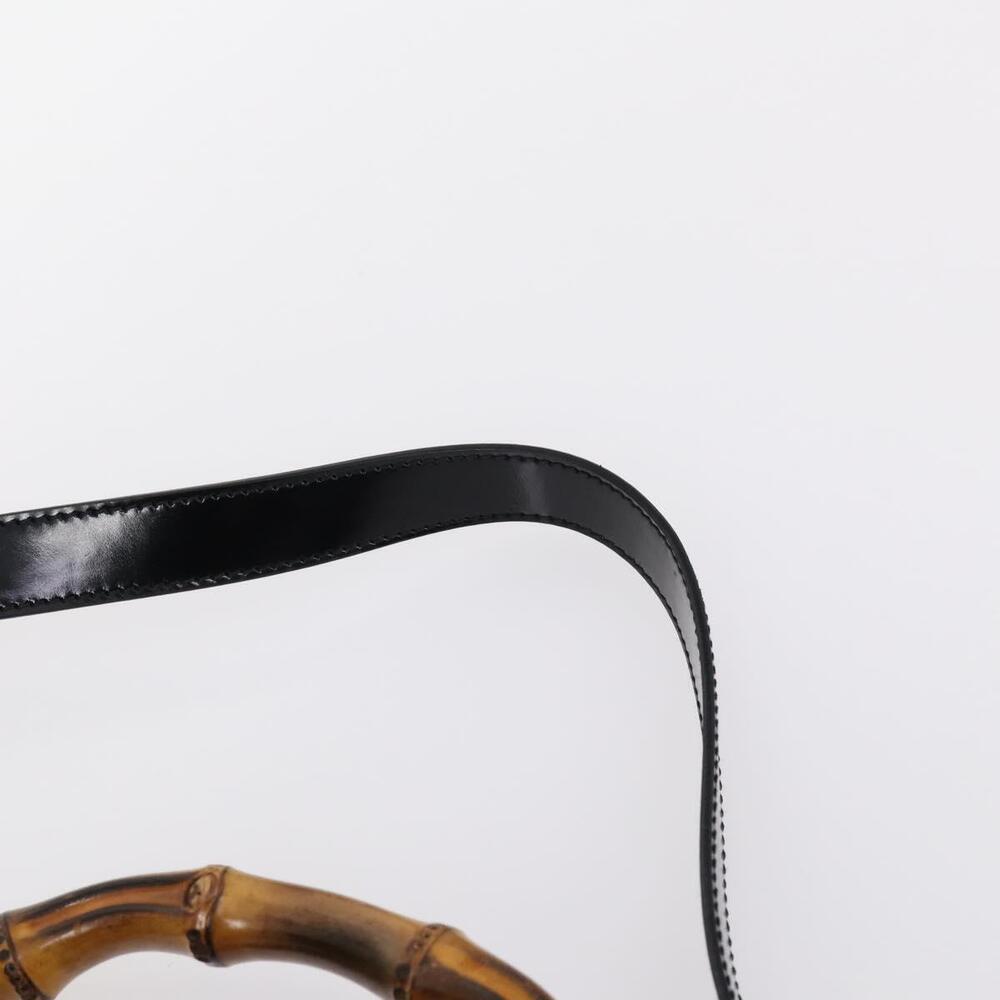GUCCI Bamboo Hand Bag Nylon 2way Black Auth ep11085 - Picture 14 of 16